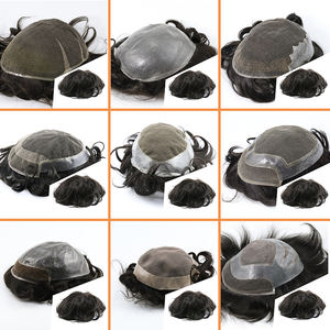 Venta al por mayor Sistema de Reemplazo de Cabello Australia French Lace Toupee Man Prosthetic Stock - Product Image 2