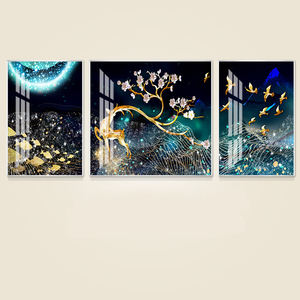 Sala de estar Hotel <span class=keywords><strong>Wall</strong></span> <span class=keywords><strong>Decor</strong></span> Deer Inlay Diamante 5d cristal porcelana arte pintura - Product Image 3