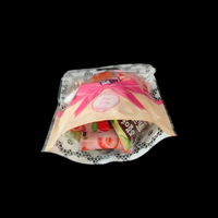 Sac portable personnalisé transparent refermable pour cadeau de collation. Sac zip-lock portable en plastique avec votre propre logo