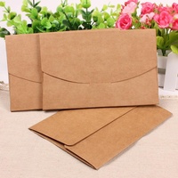 Boîte en papier kraft de style enveloppe avec logo personnalisé, fabriquée en Chine, en vrac, avec carte d'instructions post-vente pour le client