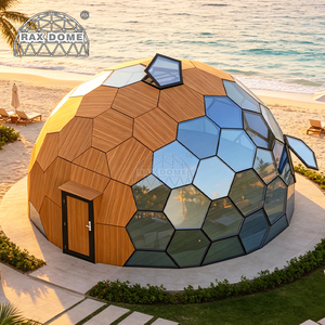 Dôme en verre géodésique hexagonal RAXDOME 7M pour glamping en <span class=keywords><strong>bord</strong></span> <span class=keywords><strong>de</strong></span> <span class=keywords><strong>mer</strong></span>, 100% étanche - Product Image 4