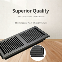 Lishine Grille de ventilation carrée moderne pour climatisation, en alliage d'aluminium à ailettes roulées, réglable en hauteur, pour purification de l'air