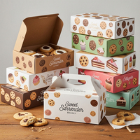 Boîte à biscuits en carton pliable XJY, emballage personnalisé, impression personnalisée, boîte à gâteaux pour fête, dessert, livraison