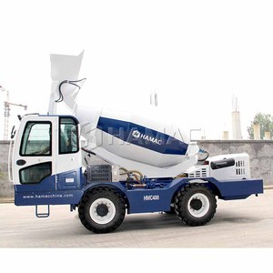 Vente en gros usine Nouveau design HAMAC 3.5cbm Camion malaxeur à béton autochargeur avec remorque, malaxeuse à boue de chantier et cabine - Product Image 5