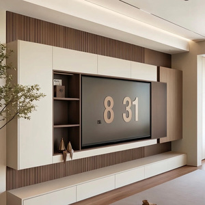 Meuble <span class=keywords><strong>TV</strong></span> flottant moderne et minimaliste au prix d'usine, style italien ultra-simple, meuble <span class=keywords><strong>mural</strong></span> ou sur pied pour le rangement du salon - Product Image 5