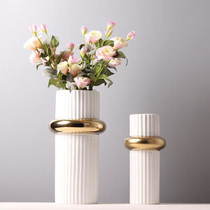 2025 nordico semplice decorazione argilla bianca <span class=keywords><strong>ceramica</strong></span> fiore per scaffale decorazione per la casa retrò grande vaso in <span class=keywords><strong>ceramica</strong></span> - Product Image 1