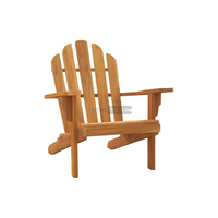 Fauteuil Adirondack Indoteak, léger, durable, en teck massif, design moderne minimaliste, pour salle à manger, cour