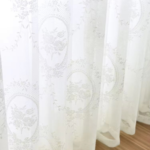 Hiện đại tối giản màu trắng 100% polyester gạc ren lưới rèm cửa cho phòng khách phòng ngủ ban công công chúa phong cách cửa sổ valances - Product Image 1
