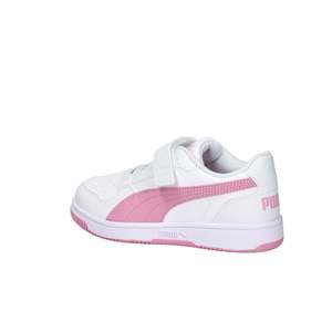 Sneakers Puma per Ragazze Bianche e Rosa con Chiusura in Velcro Scarpe Casual - Product Image 3