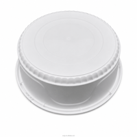 Conteneur alimentaire à emporter en PP de 3500 ml avec couvercle - Boîte de restauration ronde anti-effraction - Jetable, étanche, sans BPA, recyclable