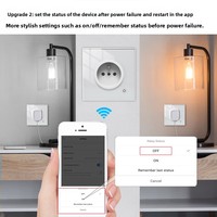 SIXWGH Tuya Smart Home WiFi Prise Murale Intelligente Standard UK/EU 16A avec Mesure de Consommation Énergie, Minuteur et Design Barre, Contrôle à Distance via Application Android