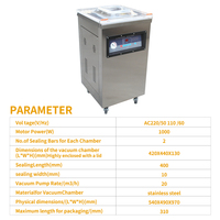 Scelleuse sous vide semi-automatique électrique à chambre unique DZ400/2D personnalisée, 8m/h, affichage numérique, en acier inoxydable, pour traiteur