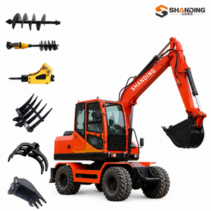SHANDING - Excavadora hidráulica con ruedas piloto de bajo precio, 8.5, 9 y 13 toneladas, excavadora de ruedas original con motor, mini excavadora, mini retroexcavadora - Product Image 5