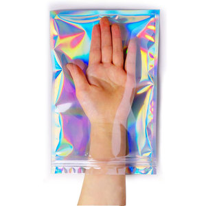 Bolsas Transparentes Holográficas con Cierre Ziplock, Impresión en Huecograbado, Bajo MOQ, Embalaje de Plástico Reciclable para Joyería y Festivales - Product Image 3