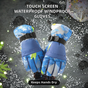 Gants d'équitation en polyester imperméables et coupe-vent à écran tactile pour femme, avec fermeture auto-agrippante, équipement de protection pour le ski - Vente en gros - Product Image 2