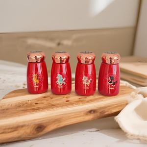 Tasse Thermique en Acier Inoxydable 304 Tendance Nationale Zodiaque - Coffret Cadeau Créatif et Unique Tasse Champignon Rouge - Product Image 3