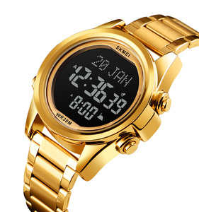Meilleure montre numérique islamique <span class=keywords><strong>Skmei</strong></span> <span class=keywords><strong>1667</strong></span> Azan pour musulmans avec boussole de direction de la prière - Product Image 1