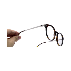 Tùy chỉnh bán buôn khung quang Tính năng Acetate phía trước & kim loại đền Retro thiết kế tròn với nghệ thuật chi tiết kết cấu - Product Image 2