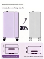Valise à roulettes antivol unisexe de 24 pouces, grande capacité, durable, élégante, à quatre ou six compartiments, bagage cabine en PC