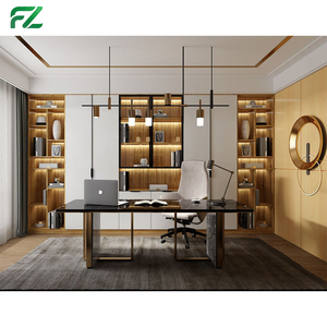 Bibliothèque en aluminium <span class=keywords><strong>de</strong></span> style nordique moderne, respectueuse <span class=keywords><strong>de</strong></span> <span class=keywords><strong>l</strong></span>'environnement, avec portes en verre et bandes lumineuses intégrées, meubles <span class=keywords><strong>de</strong></span> salon - Product Image 4