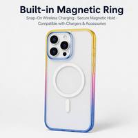 Coque de téléphone magnétique en acrylique dégradé de luxe pour iPhone 17 16 Pro Max, antichoc, protectrice, colorée, vente en gros