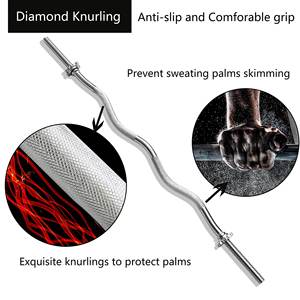 PROIRON Gym 47 Super <span class=keywords><strong>EZ</strong></span> <span class=keywords><strong>bar</strong></span> Barre d'haltérophilie Barre de puissance d'haltérophilie Equipement de fitness Haltère en spirale, barre d'haltères - Product Image 6