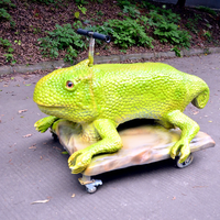 Modèle de scooter dinosaure animatronique, dinosaure animé à roulettes électriques