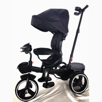 Tricycle Spécial Style Tricycle avec Musique MP3 et Lumières, Cadre en Acier, 4-en-1, Chaise Inclinable à Trois Roues en Plastique pour Enfants de 1 à 4 Ans