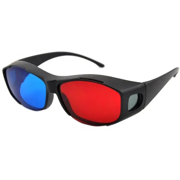 Montura Universal en negro, gafas 3D Anaglyphic en rojo y azul, para proyector, juego de películas, DVD, precio barato