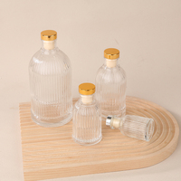 Diffuseurs d'aromathérapie de style romain Vase vide rond diffuseur de roseau en verre d'arôme bouteilles pour ensembles de diffuseurs de roseau de remplacement bricolage