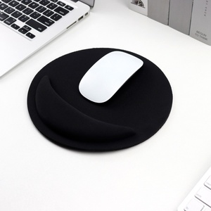 Custom Black Wrist Rest Cushion EVA Ergonomic Mousepad Custom Small Round Mouse Pad with Wrist for Home <b>Office</b> <b>Computer</b> Laptop - Product Image 1