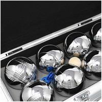 Ensemble de boules de pétanque en acier inoxydable de haute qualité, écologiques, argentées, pour joueurs de pétanque, diamètre 72-73 mm, nylon