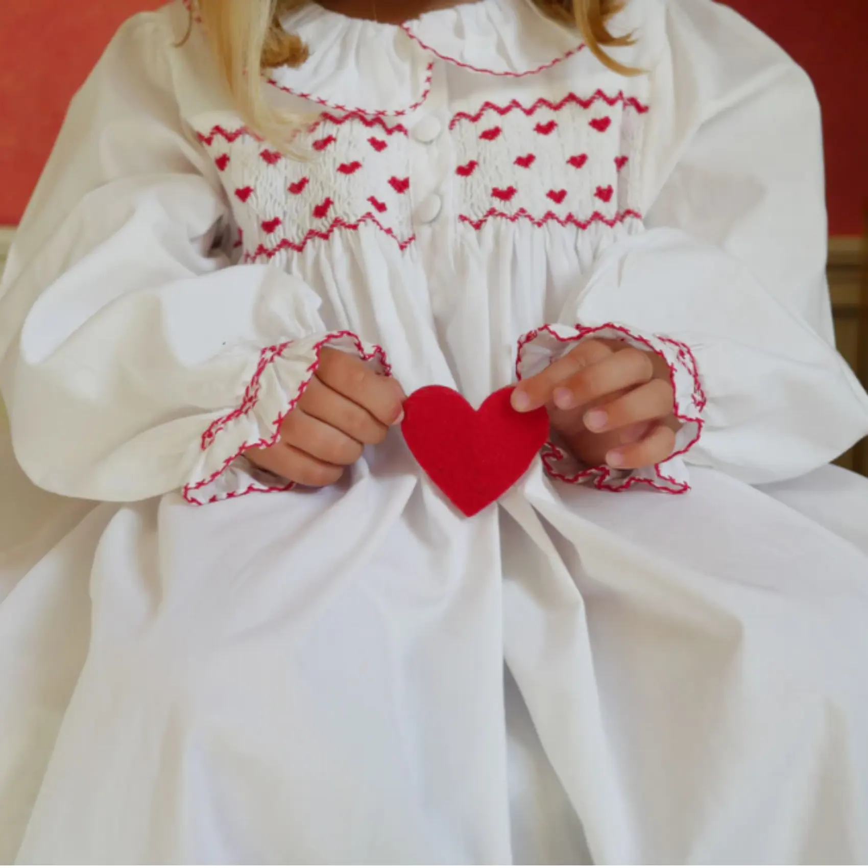 Gaun piyama berpenutup untuk anak perempuan, pakaian piyama motif smock untuk anak perempuan 2M hingga 12 tahun, katun lembut motif OEM ODM