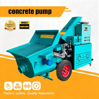 Pompe à béton diesel 4102, 12 MPa, haute pression, mini pompe à béton portable sur remorque pour la construction de colonnes