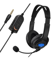 Casque d'écoute stéréo de jeu avec fil, pour PS4, écouteurs avec Microphone