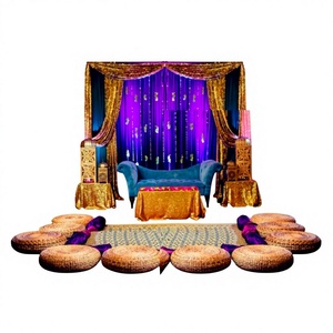 Escenarios Árabes para Bodas, Decoración para la Noche del Sangeet, Portátiles, Tamaño Personalizado, Estilo Moderno, Estilo Real Pakistaní - Product Image 1