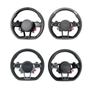 Para Audi A3/A4L/A5/A6L/A7/Q2/Q3/Q5/S4/S5/S7. Conjunto de volante reacondicionado R8. Volante de fibra de carbono deportivo negro Rs 200