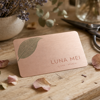 Cartes de visite professionnelles en métal personnalisées de qualité supérieure, gravées au laser, cadeaux d'entreprise de luxe, design personnalisé