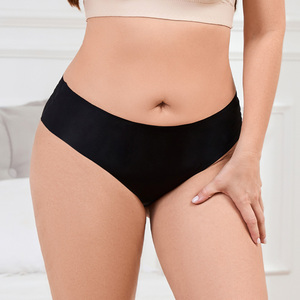 Pantaletas Brasileñas de Talla Grande para Mujer, Talla <span class=keywords><strong>4XL</strong></span>, de Seda Helada, Sin Costuras - Product Image 2
