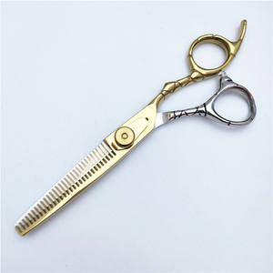 Tijeras de peluquería Inoue Huojian de 6.0 pulgadas, doradas, para entresacar, para diestros, de acero inoxidable DR56 - Product Image 4