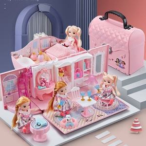 Princesa Castle DIY Toy Playhouse Princess Handbag Set Soft Educational Pretend Baby Doll Juguetes - Product Image 2