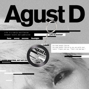 LLavero acrílico personalizado <span class=keywords><strong>Kpop</strong></span> SUGA SOLO álbum CD llavero claro cantante álbum CD impresión música acrílico llavero - Product Image 5