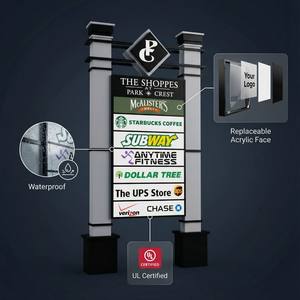 Insegna Modulare Personalizzata per Centro Commerciale con Pannelli Sostituibili, Segnaletica Esterna in Alluminio - Product Image 2