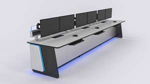 Postazione di Lavoro Ergonomica a U di Alta <span class=keywords><strong>Qualità</strong></span> Kesino, Console Moderna per Sale di <span class=keywords><strong>Controllo</strong></span> ATC/SOC/NOC/CCTV, Centri di Comando Moderni per Centri Commerciali - Product Image 4