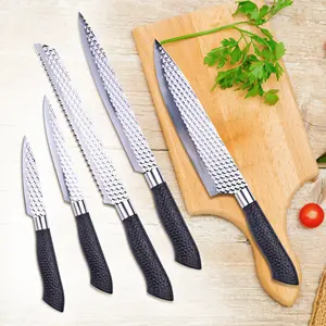 عالية الكربون الفولاذ المقاوم للصدأ المهنية المطبخ طقم السكاكين سكين الطاهي طاقم سكاكين من الصلب طقم السكاكين
