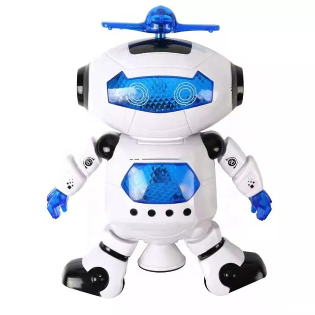 LED Light PVC Electronic Robot Custom Movable Music Robot for Kids Children