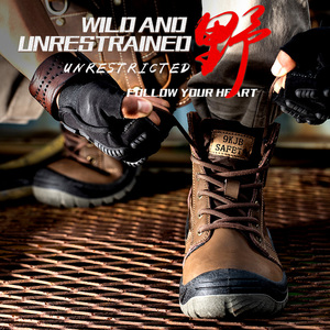Chaussures de sécurité de qualité pour hommes, bottes de travail, chaussures à bout en acier, anti-écrasement, chaussures indestructibles, anti-perforation, bottes de sécurité, bottes tactiques - Product Image 5