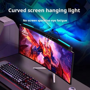 Oyun <span class=keywords><strong>RGB</strong></span> Monitör Işık Çubuğu LED Ekran Ortam Arka Aydınlatması Dokunmatik Kontrol Beyaz DIY Bilgisayar PC Masa Kurulumu - Product Image 5