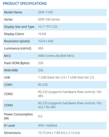 HMI Delta Tipo I DOP-110IS, Pantalla Táctil TFT de 10.1 Pulgadas, RS232, RS485, Ethernet, USB, Salida de Audio para PLC, Automatización Industrial