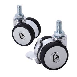 Europäischer Stil Möbelrollen Kleiner Tisch 2 Zoll Lenkrollen 50mm Bürotischbein <span class=keywords><strong>Mini</strong></span> Galvanisierte Schwenkrollen - Product Image 6